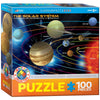 EuroGraphics Solar System Jigsaw Puzzle - 100 Piece Cardboard, Blue, Model 6100-1009