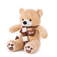 Yunnasi Big Teddy Bear Stuffed Animal Plush Teddy Bear With Scarf For Children Girls Girlfriends (31 Inches, Light Brown)