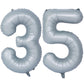40 In Matte Gray Number Balloons Helium Foil Mylar Balloon Birthday Party Banquet Decoration 35