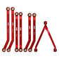 INJORA High Clearance Chassis Links Set for SCX24 Bronco JLU AXI00002 C10 AXI00001 Axial 1/24 RC Crawler Car(Red)
