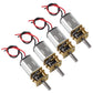 XIITIA 4pcs DC 3V-6V Mini N20 Gear Motor Slow Speed Full Metal Gearbox Without Terminal for Smart Car DIY RC Toys