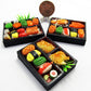 Set 3 Handmade Miniature Sushi Bento – 1:6 Scale Realistic Clay Japanese Food For Dollhouses, Doll Accessories, Diy Crafts & Collectible Miniature Kitchen Decor