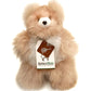 Realistic Soft And Cuddly Baby Alpaca Teddy Bear, Premium Stuffed Toy (9 Inches, Beige And White)