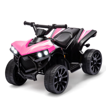6V Ride On Toy, Kids Atv 4 Wheeler With 1.8Mph Max Speed, Wear-Resistant Wheels, Music & Foot Pedal, Electric Quad Car For Kids