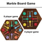 Medikaison Extra Large 23.6 Inches Wahoo Marble Board Game 4 And 6 Players 2 Sided Painted Thicken Wood Board Perfect Game For Family Friends Party (Brush Paint Burn)