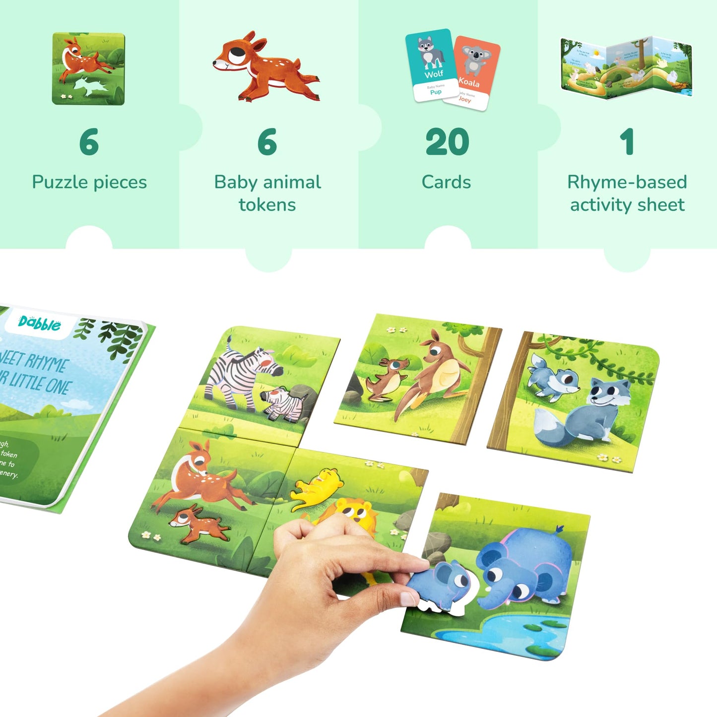 Lovedabble Mommy And Me On A Jungle Journey: Enjoy Two Enchanting Puzzles, Frame The Friendly Fairy Cardboard Learning Puzzles F