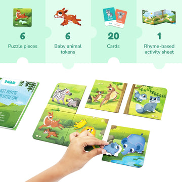 Lovedabble Mommy And Me On A Jungle Journey: Enjoy Two Enchanting Puzzles, Frame The Friendly Fairy Cardboard Learning Puzzles F
