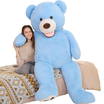 Morismos Giant Teddy Bear Plush 5 Feet, Large Big Teddy Bears Stuffed Animals For Girlfriend Boyfriend, 5 Foot Huge Bear Gifts For Valentine'S Day, Baby Shower, Birthday