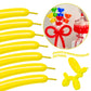 Lxzfcrg 260 Balloons Yellow Long Balloons For Balloon Animals, Thickening Long Skinny Latex Twisting Balloon For Balloon Garland