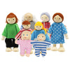 Lovely Family Dollhouse Dolls Set Of 8 Wooden Figures, Kids Girls Happy Playset Characters Accessories For Children Pretend Gift