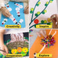 Bestymxy Magnetic Tiles, 3D Building Set, Clear Diamond Reflective, Stem Toys (60Pcs)