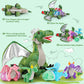 Karister 7Pcs Dragon Plush Toy Set,Dinosaur Stuffed Animal For Boys,Girls,Dragon Stuffed Animal With 4 Baby Dragons & 2 Dragon E