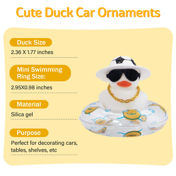 Wonuu Car Accessories Rubber Ducks Dashboard Decorations Rubber Duck Pink Accessories Dashboard Duck Car Decorations Car Ducks For Dashboard Car Duck Car Dashboard Decorations, Football Hat&White