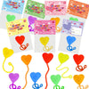BEIGUO Valentines Day Cards for Kids,28 Pack Heart-Shaped Sticky Hands with Valentines Cards For Kids Valentines Party Favors C