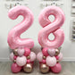 40 Inch Pink 18 Balloon Numbers, Large Number 18 Balloons Pink Foil Number Balloons, Light Pink 18th Foil Birthday Balloons for