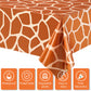 Animal Safari Tablecloth Jungle Animal Theme Tablecover Tiger Zebra Giraffe Print Table Cover Tropical Leaf Tablecloth Party Supplies For Jungle Safari Birthday Baby Showers (Leopard Style, 4 Pcs)