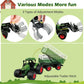Joylike Farm Tractor Playset, 62 Pcs Farm Toy Set For Kids With 1/24 Tractor, Dumpable Traile, Bale Grapple, Big Barn, Farm Life
