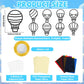 QOUBAI 32 Sets Air Balloons Suncatchers Craft Kit DIY Window Stained Glass Effect Hot Air Balloons VBS Paper Craft Home School C