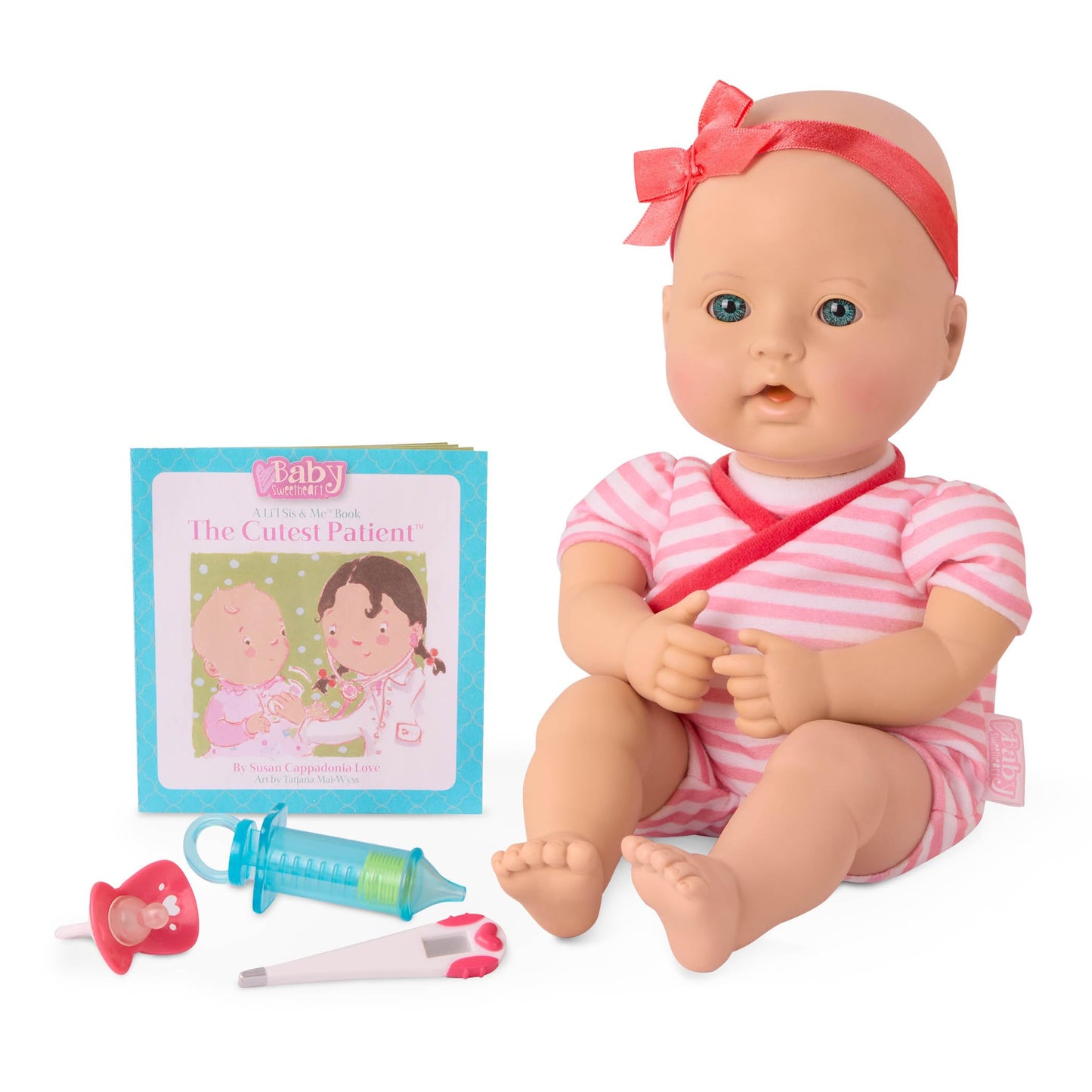 Baby Sweetheart Medical Time 12" Soft-Body Newborn Doll with Accessories, Multicolor, Model BG7005Z, Polyester Material