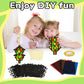 QOUBAI 32 Sets Traffic Light Suncatchers Craft Kit DIY Window Stained Glass Effect Traffic Lamp Paper Crafts Home School Classro