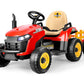 Arbeli 12V 7Ah Ride On Tractor W/Tiltable Trailer & Remote Control, 2X45W Motors, Bluetooth, Music, Shifter, Electric Car For Ki