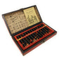 Asian Home Vintage Wooden Bead Abacus ANT008 with Leather Instruction Manual