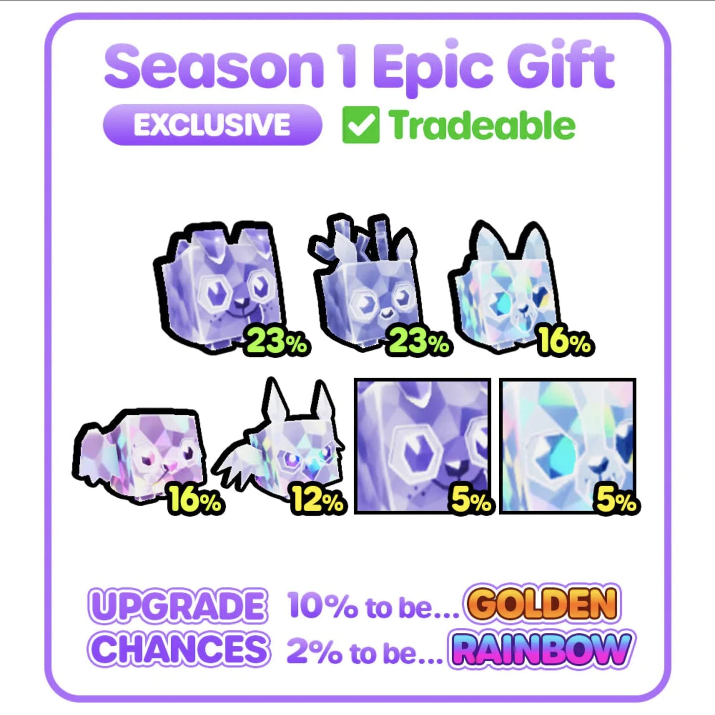 Pet Simulator - Mystery Pet Treasure Plush (4' Tall, Series 2) [Includes Dlc]