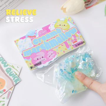 Taba Squishy Toys  Squeeze Toys Cat Paw Cute Kawaii  Sticky Squishy Fidget Toys Silicone Squeeze Toy for Stress Relief Cute Soft Toys Best Gift for Anniversary (Conch)