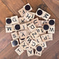 YJ PREMIUMS 200 PC Large Brown Wooden Magnetic Letter Tiles for Fridge & Learning - Alphabet Game Board Magnets