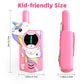 Unicorn Kids Walkie Talkies,Toys For 3-12 Year Old Boys Girls,3 Channels 2 Way Radio Toy, 2 Miles Range For Outdoor, Camping, Hi