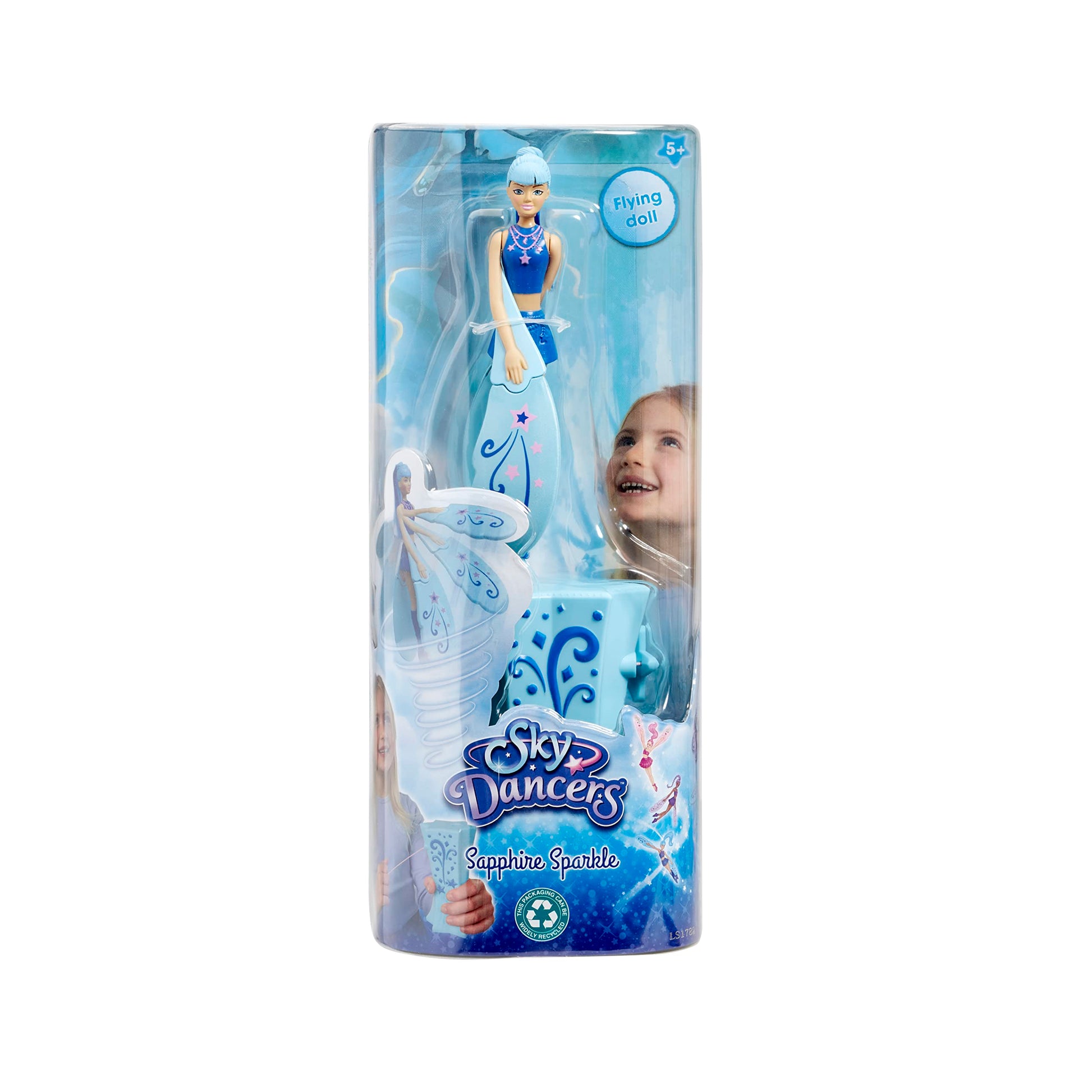 Sky Dancers: Sapphire Sparkle, Watch Your Make A Dazzling Dance Through Mid-Air, Flying Doll Toy, No Batteries Required, Gift Fo