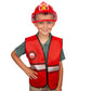 Tigerdoe Fireman Costume - Construction Costume - Occupation Costume (Red Fireman Hat And Vest)