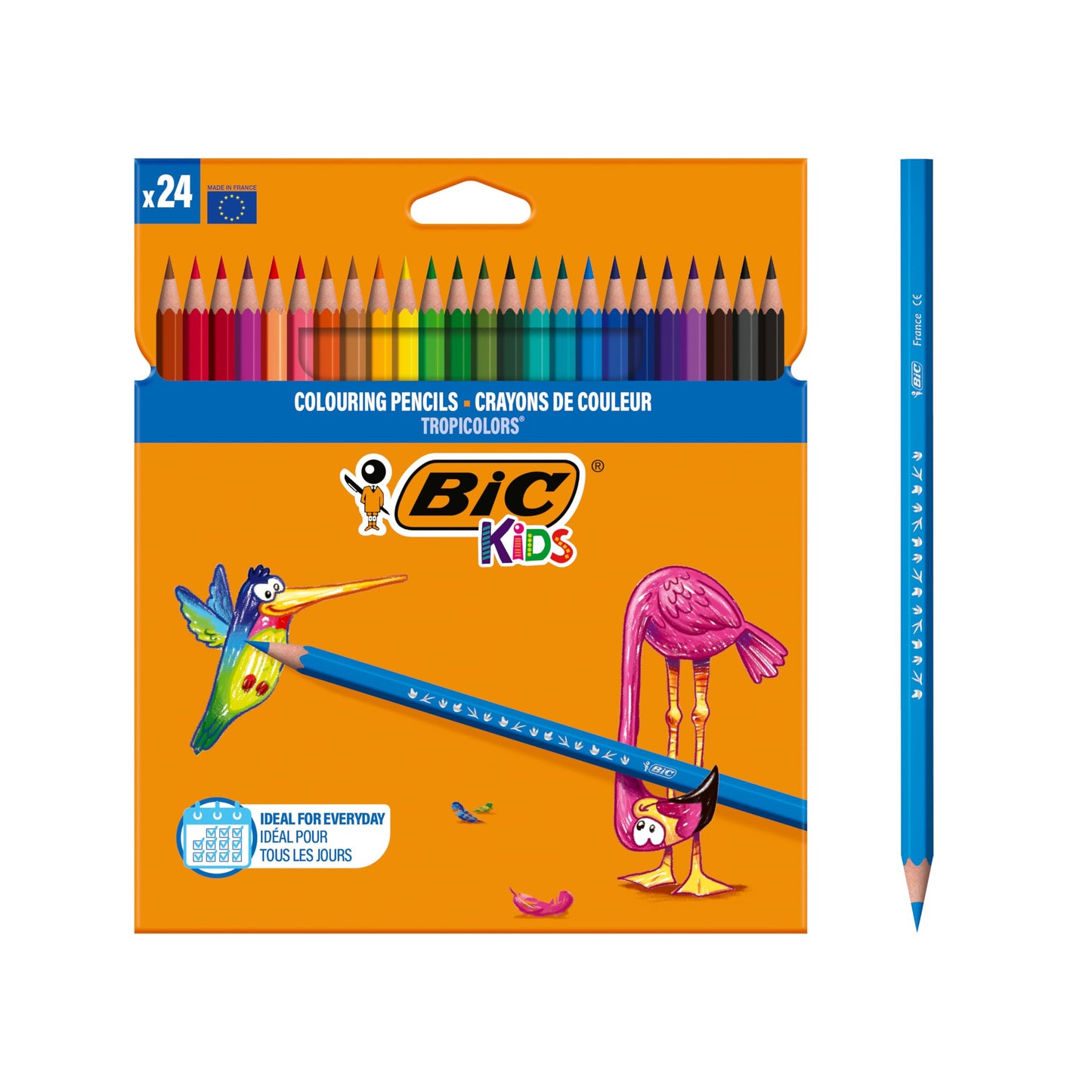 Bic Kids Tropicolors Colouring Pencils - Assorted Colours, Wallet Of 24