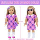Zntwei American 18 Inch Doll Clothes And Makeup Accessories Playset Fit 18 Inch Doll Includes Dolls Clothes Sunglasses Phone Eye