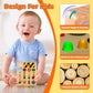 Tintecusa Led Busy Board, Wooden Sensory Toys For Toddler, Montessori Music Toy For Airplane, Travel Activity Educational Learni