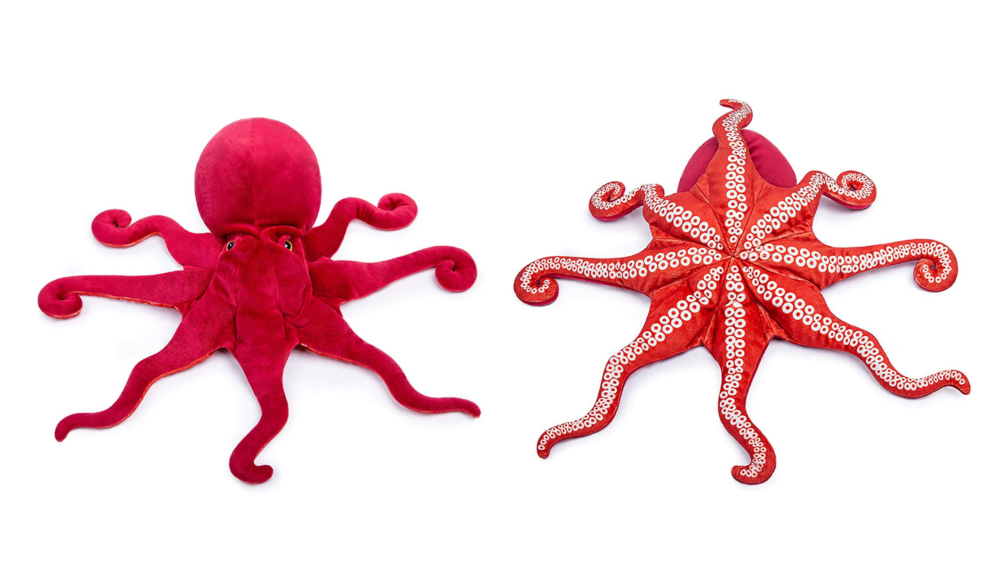 Zhongxin Made Simulation Octopus Plush Toy - Super Large 32Inch Red Soft Real Life Octopus Stuffed Animal Toys, Lifelike Deep Se