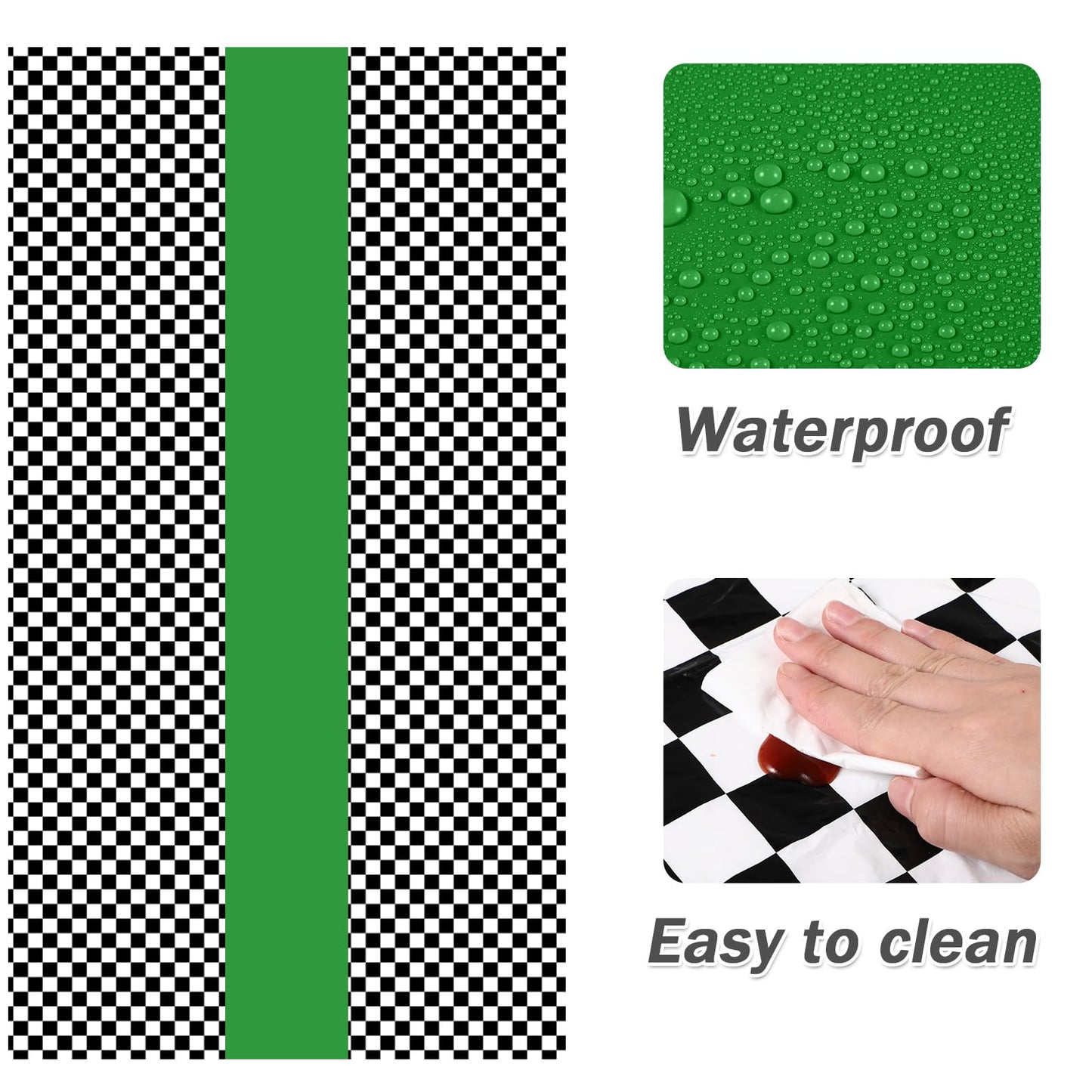 Irenare 3 Sheets Car Birthday Party Supplies Racing Party Decorations Road Tablecloth Racetrack Table Runner Table Covers for Ca