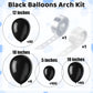 200 Pieces Black Balloons Different Sizes 5 10 12 18 Inch Black Balloon Arch Kit Black Balloon Garland Black Latex Balloons For