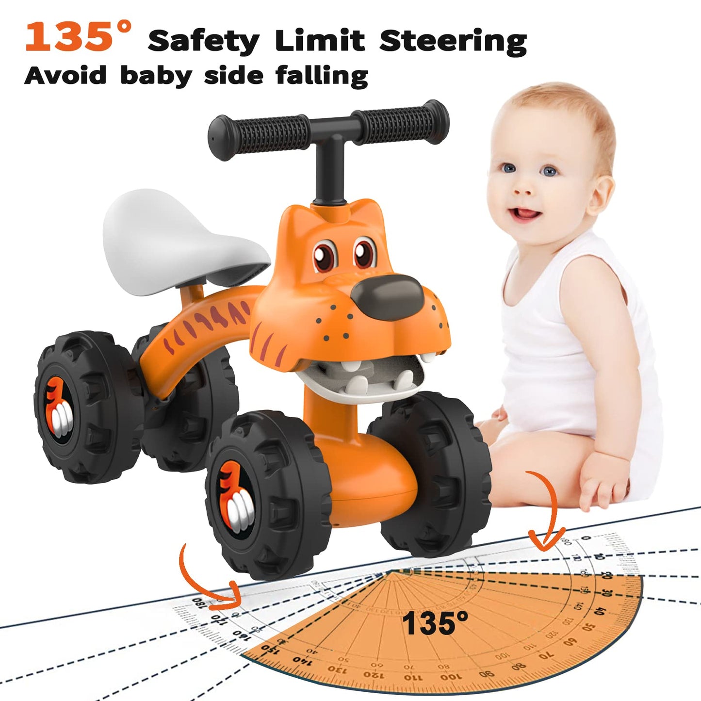 Xiapia Baby Balance Bike, 1 Year Old Birthday Gift, Cute Toddler Balance Bikes 10-36 Months Gifts For 1 Year Old Girl Bike To Tr