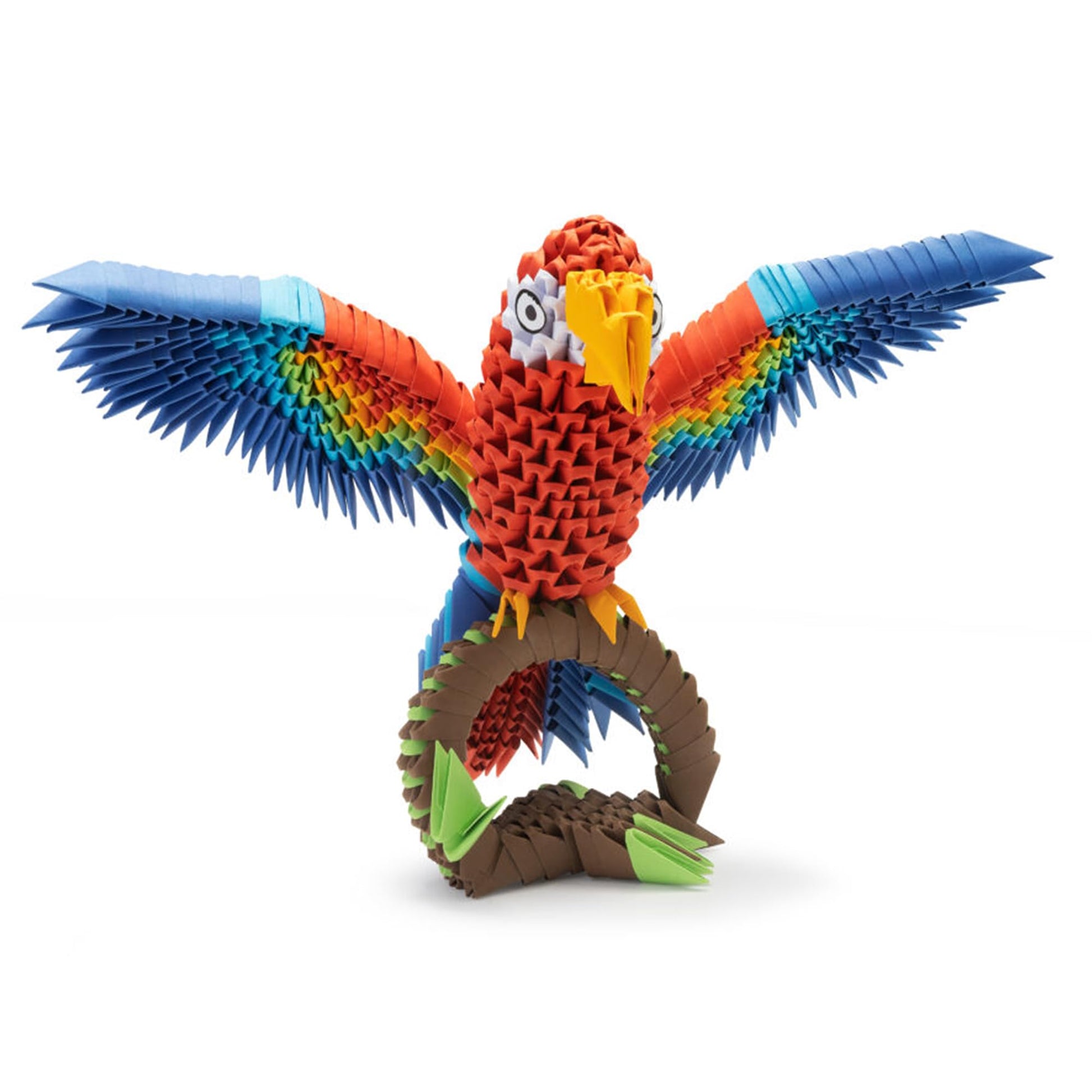 Alexander Origami 3D Parrot Kit - 591 Pieces - Colorful Buildable Model - Craft Activity for Kids and Adults