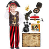 Bibuty Pirate Costume Kids Halloween Costumes For Boys Girls, Pretend Play & Dress Up Clothes For Little Boys Girls Halloween Costumes For Kids, Toddler Boys Pirate Costume Toys Gifts For Kids 3-6