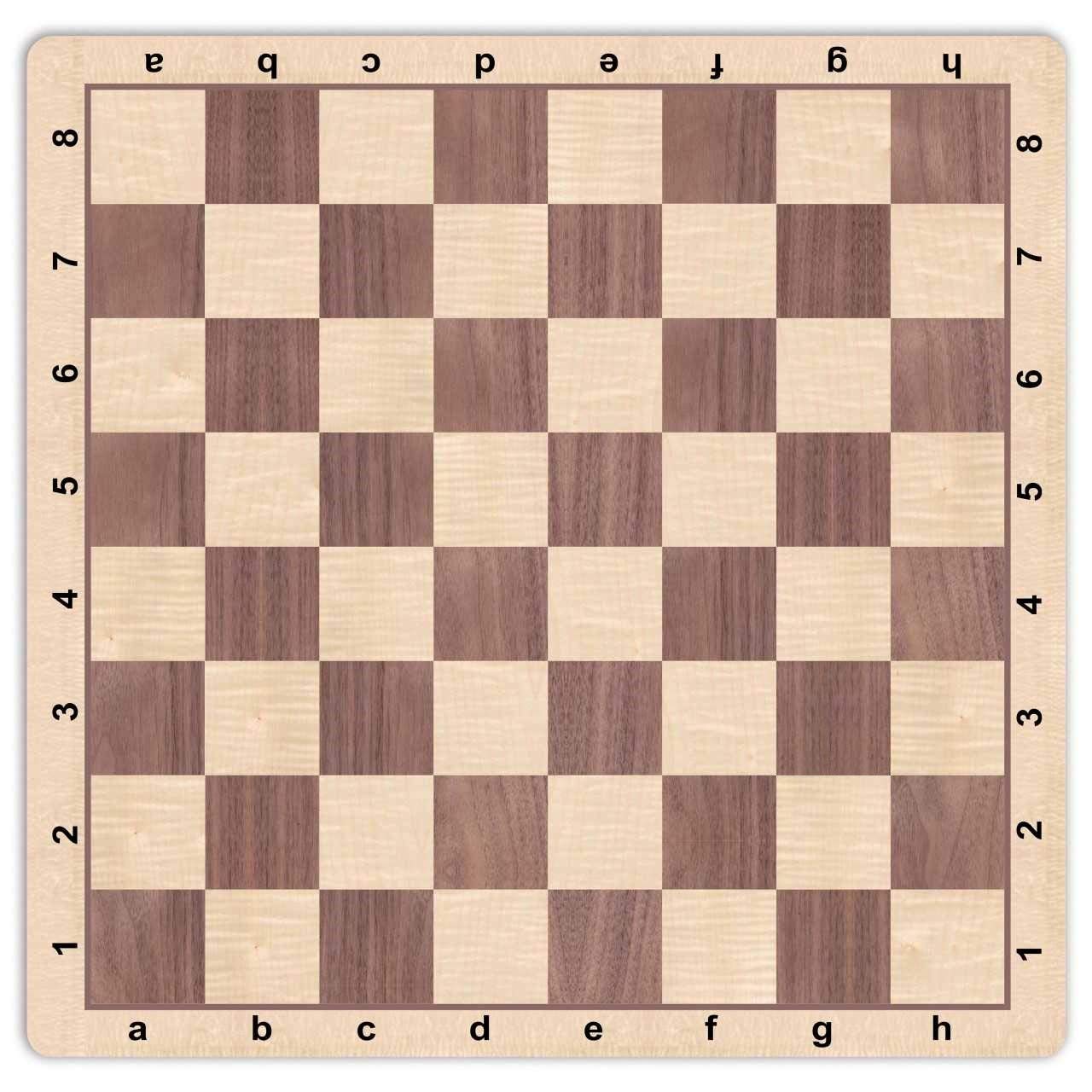 WE Games Mousepad Chess Board 20 in. with Walnut Wood Grain Design - enhanced Tournament Chess Mat  Perfect Travel Chess Board for mature-themeds