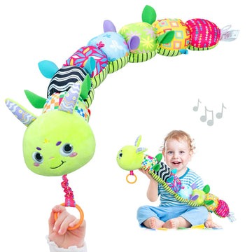 Infinno Baby Musical Stuffed Sensory Toys For Girls And Boys, Infant Soft Security Toys For Newborns 0-3-6-12 Months With Crinkl
