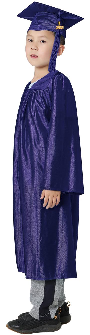 GraduatePro Kindergarten Graduation Cap and Gown Package Class of 2025 for Kids with Stole Certificate as Party Gift Navy 27