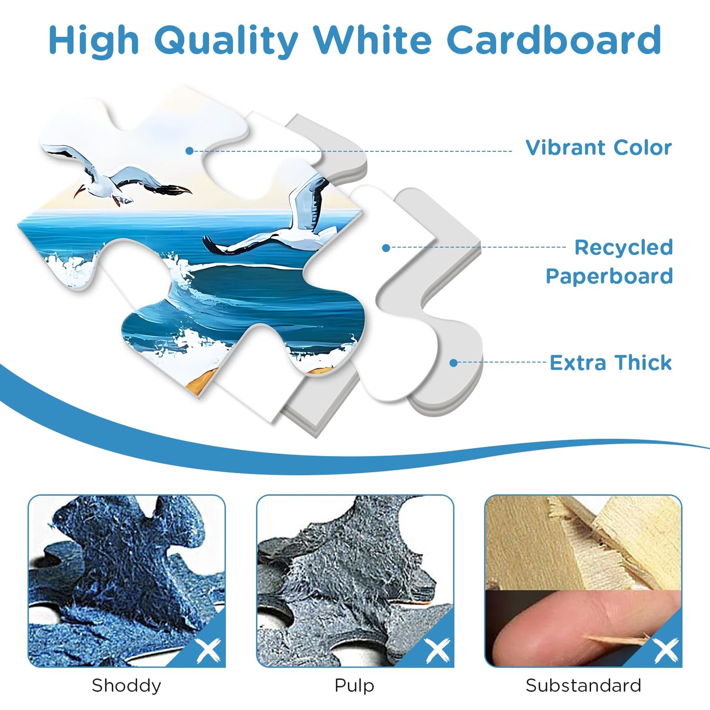 Jigsaw Puzzles for mature-themeds 500 Pieces  Seagull Carriage Thick Cardboard mature-themed Puzzles  Challenging Yet Relaxing mature-themed Puzzles 500 Pieces  Glossy Sturdy Vibrant Puzzle Great Gift for Family Friends