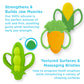 Nuby 2 Handle Silicone Fruit And Veggie Teether - 3+ Months, Assorted, 1Pk