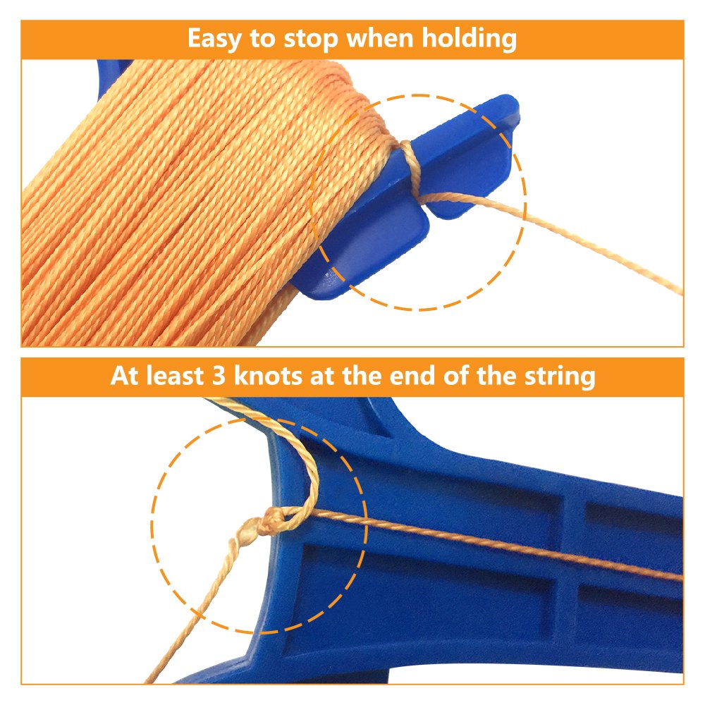 Mint's Colorful Life Kite String Handle - 300ft Line, 2 Pack, Blue, Wood Material