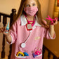 Lontakids Kids Animal Doctor Role Play Costume Veterinarian Pretend Play Dress Up Set With Medical Kit (8-10 Years, Pink)