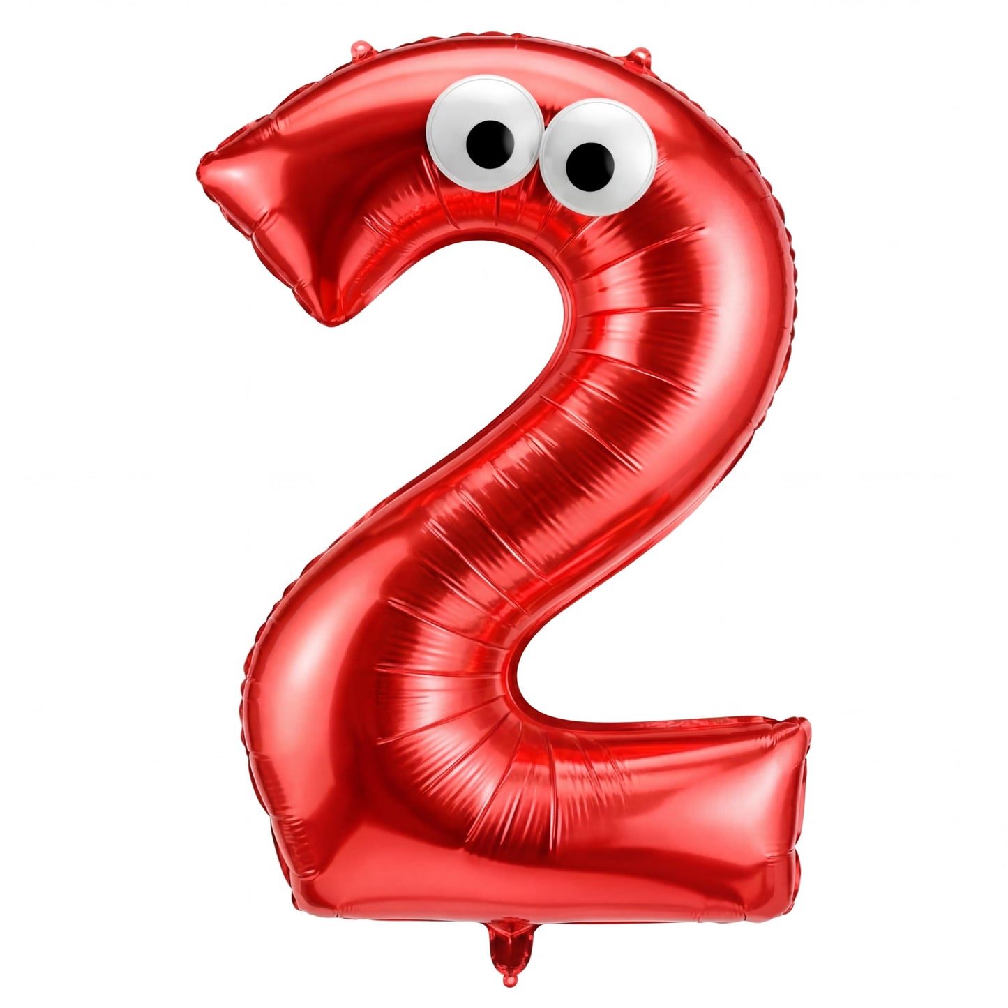 Charnoel Red Monster Number 2 Balloons 40 Inch Red Monster Theme Birthday Party Decorations Large Foil Balloons for Cartoon Birt