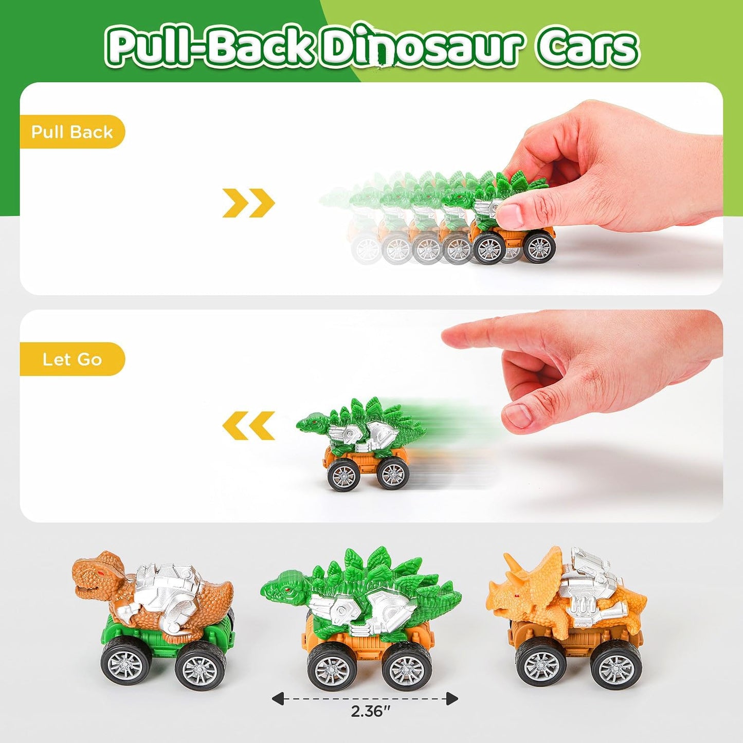 Dinosaur Toys For Kids 3-5, Interactive Set Of Dino Toys, Dinosaur Toys For Boys Girls, Dino Egg Amusement Park With Dinosaur Fi